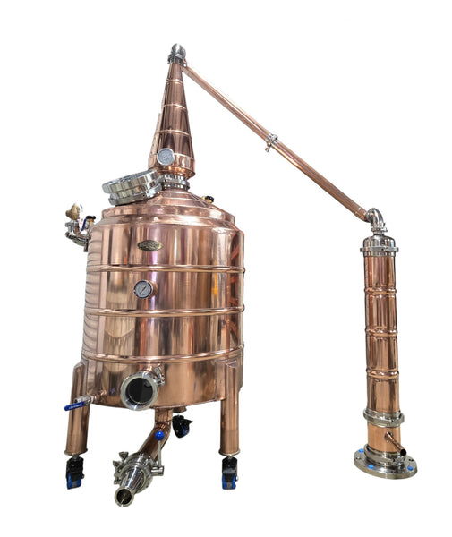 55 Gallon Bain Marie Jacketed Still w/ Shotgun Condenser