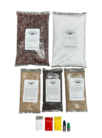 Jimmy Red Corn, Soft Red Wheat. Chocolate Malt & Triticale Fermentation Kit