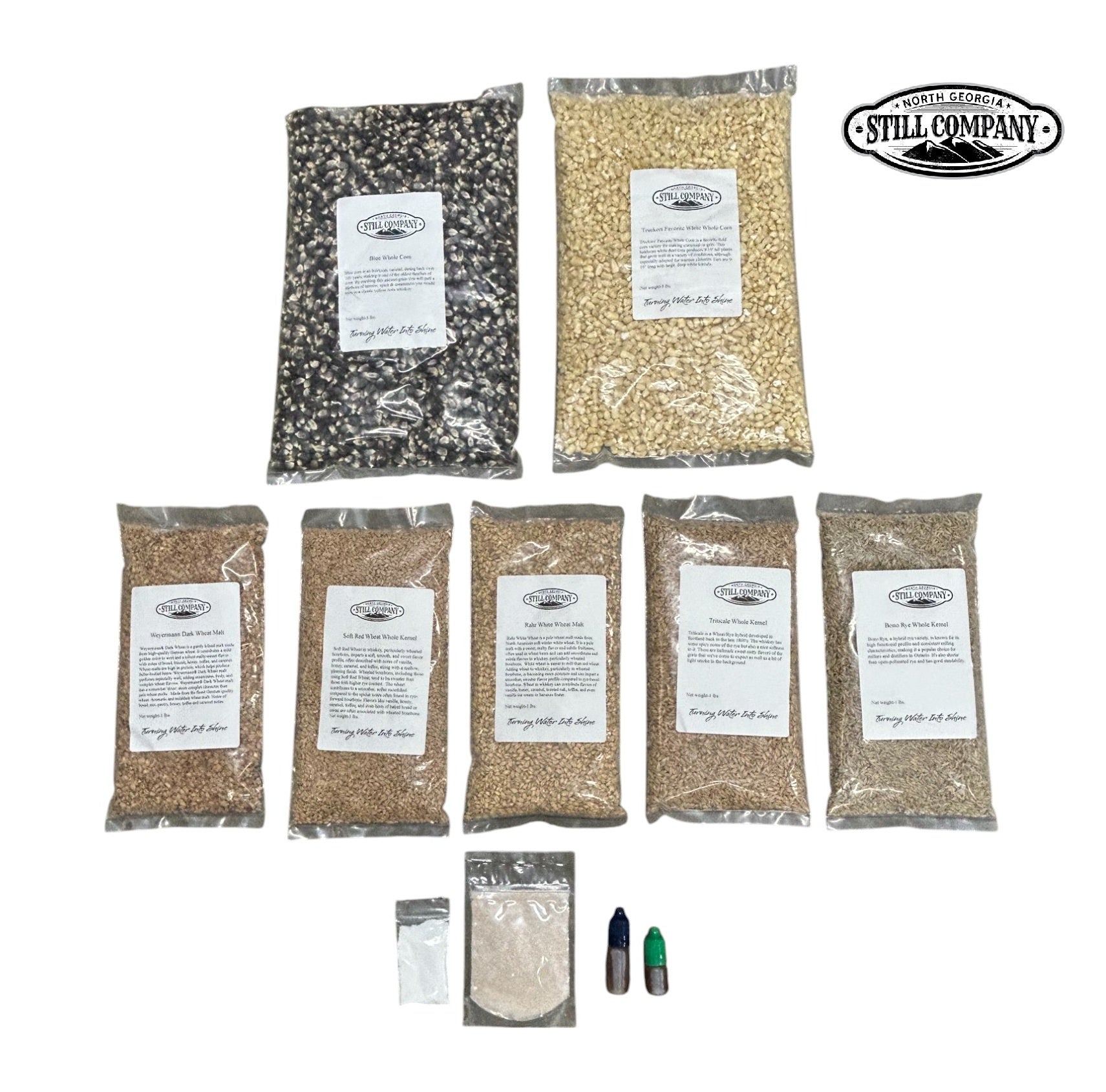 Trucker's Favorite White Corn, Blue Corn, Dark Wheat, Soft Red Wheat, White Wheat, Triticale & Bono Rye Fermentation Kit